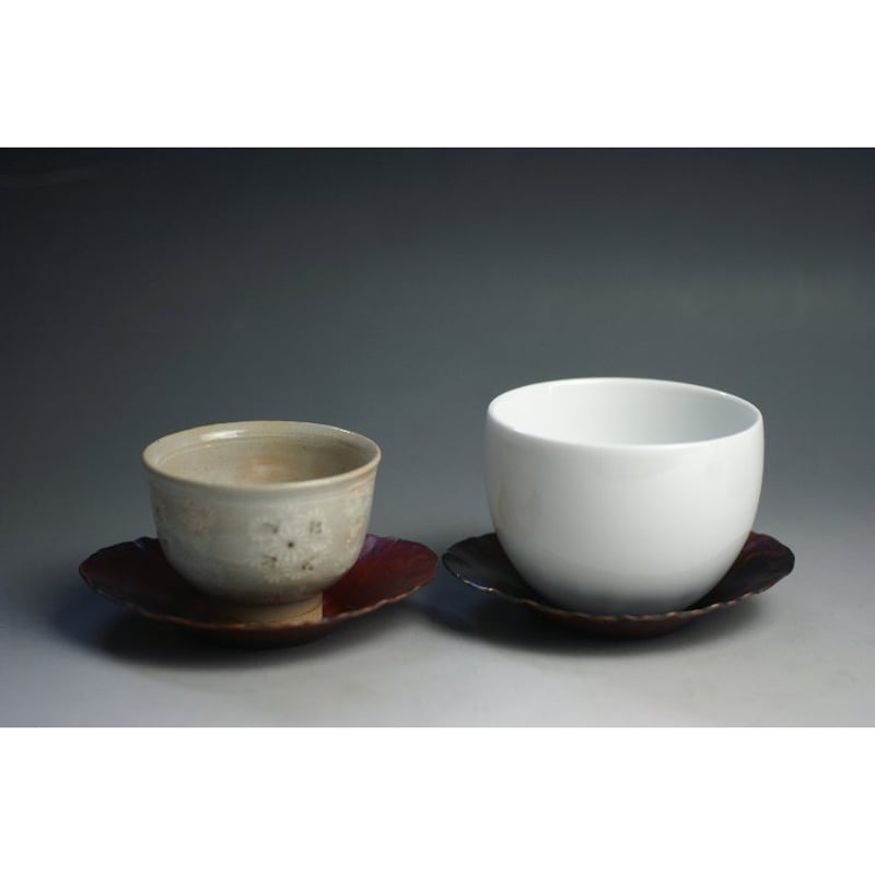 手作り銅器 茶托 茜 芋形 5枚組 茶器【工芸ギフト】 | 鎌倉清雅堂
