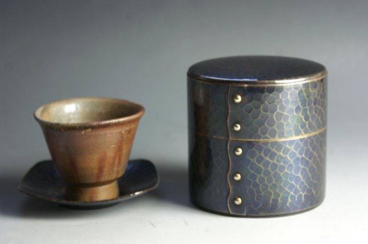 茶筒 銅 手作り 紫金色 八半斤 茶器【工芸ギフト】 工芸品 鍛造