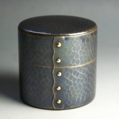 茶筒 銅 手作り 紫金色 八半斤 茶器【工芸ギフト】 工芸品 鍛造 おしゃれ 日本製