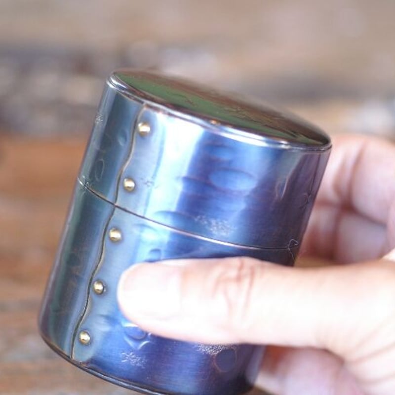 茶筒 銅 手づくり 茶入 紫銅色 50g入用 茶器 工芸品 鍛造 茶筒 銅 手づくり 茶入 紫銅色 50g入用 茶器 工芸品 鍛造