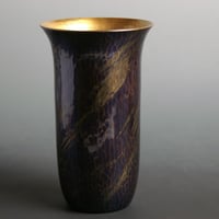 手作り銅器 花器 銀色 筒形 鋲止 御祝ギフト | 鎌倉清雅堂