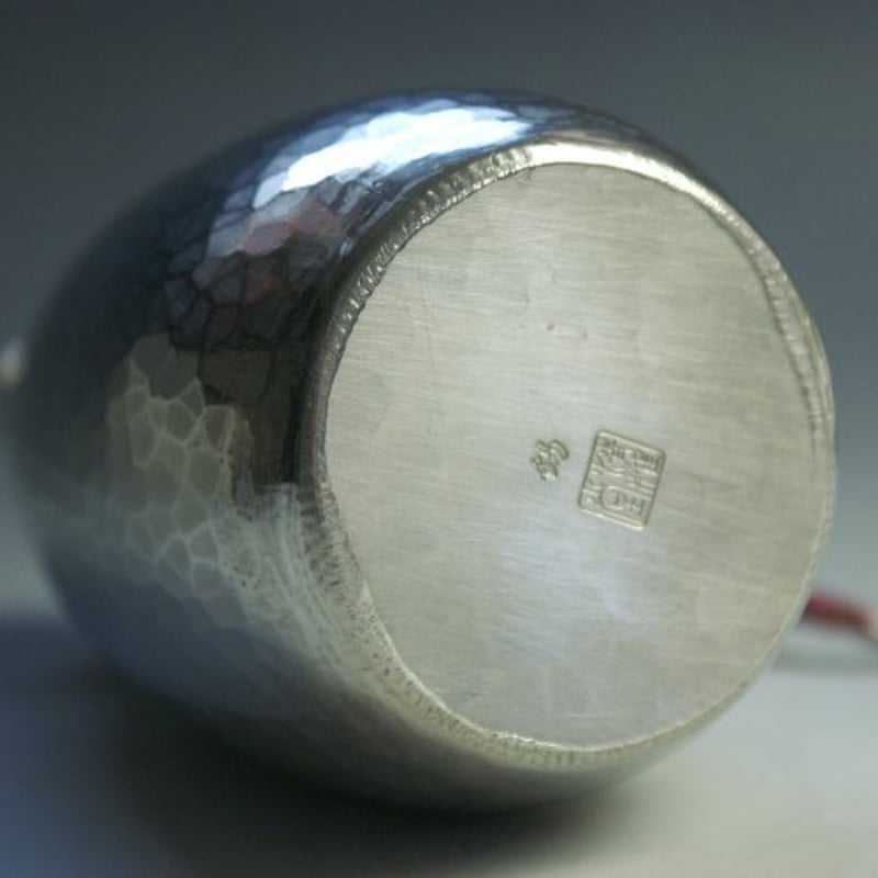 古錫徳利　京錫源製A 18cm8cm 447g 手作り錫器 錫ちろり細口徳利形 小 酒器【プレゼント】【日本酒