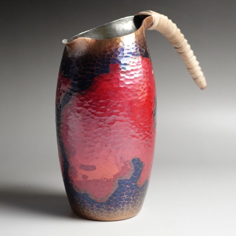 ちろり 銅器 茜色 内錫 錦 百年物語 手作り 酒器【日本酒】【亮