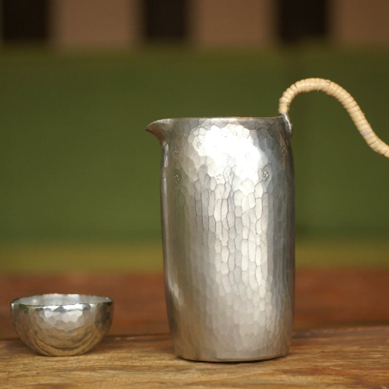 手作り 錫器 錫ちろり 花打 千呂利 酒器【日本酒】【御祝
