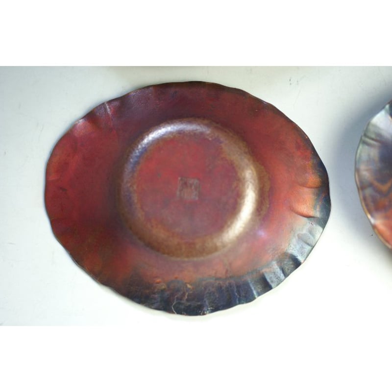 手作り銅器 茶托 茜 芋形 5枚組 茶器【工芸ギフト】 | 鎌倉清雅堂