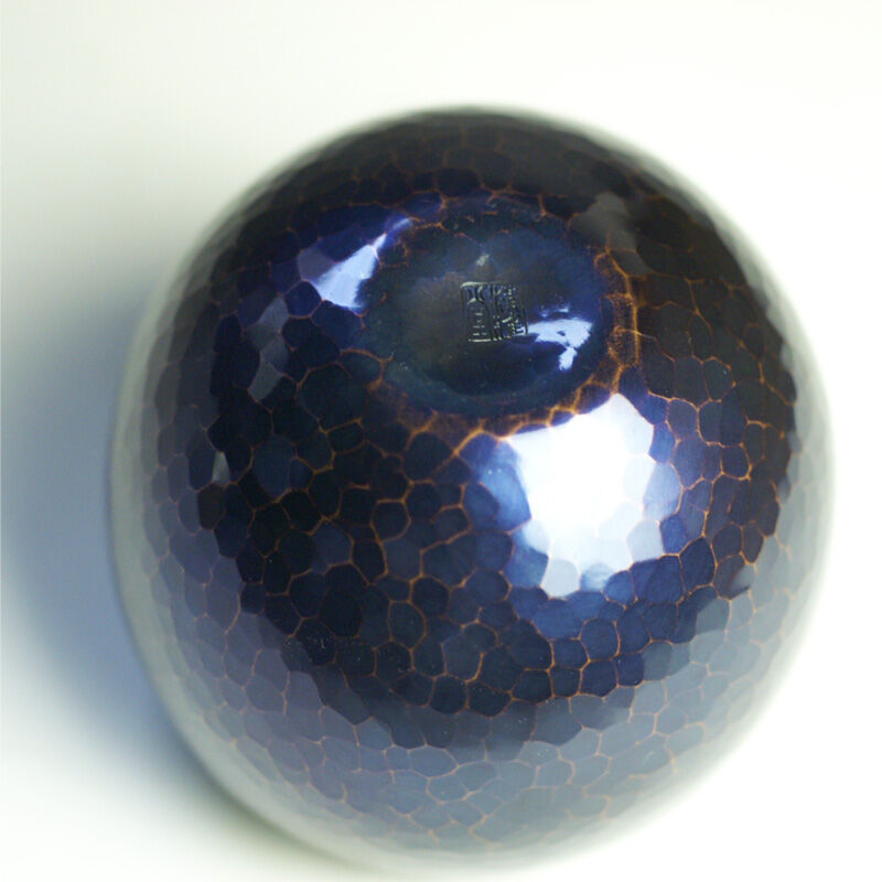 手作り銅器 徳利 片口 青藍色 内錫 一合用 酒器【日本酒】【亮