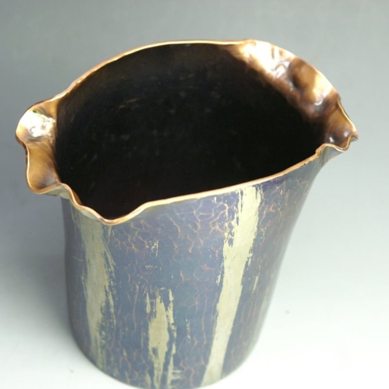 工房ゆずりは彩ばら花紋ワインクーラーアイスペール花器鉢カバー置物