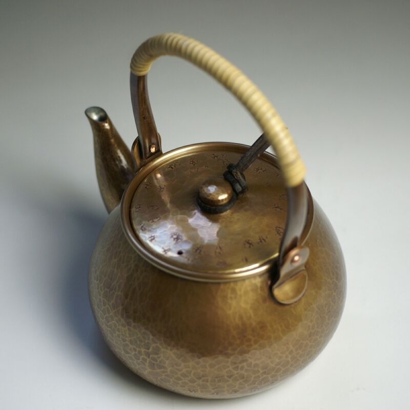 手作り銅器 急須 生地色丸形 茶器 | 鎌倉清雅堂