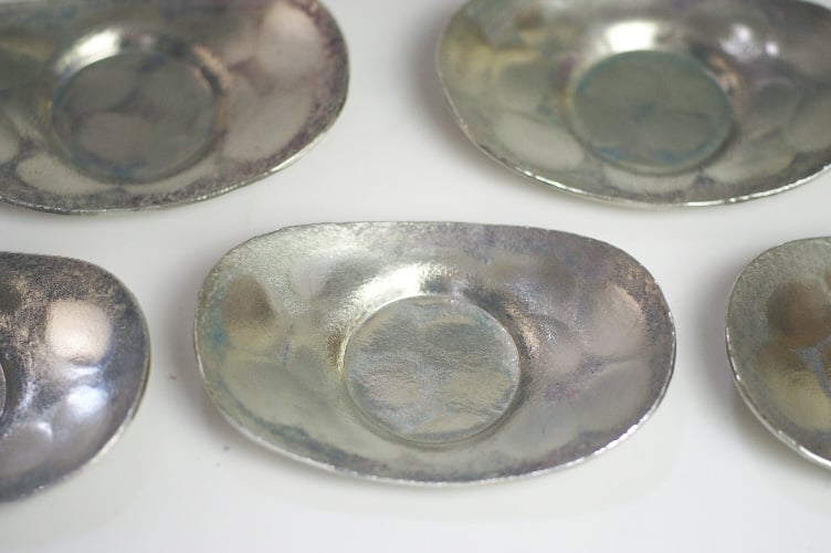 極上 純錫 茶器揃(茶筒1 茶托5) 極上 純錫 茶器揃(茶筒1 茶托5) 極上 純錫 茶器揃(茶筒1