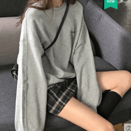 ラウンドネックセーター2020韓国スタイル(グレー)