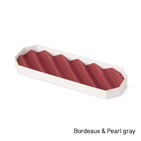 紙のアクセサリートレイ - Bordeaux & Pearl gray