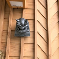 4寸阿吽セット笑鬼・守護鬼瓦（台座付き）現在即納可能