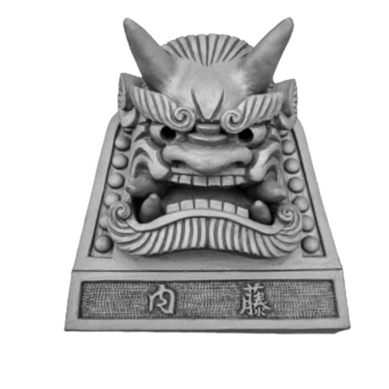 鬼瓦鬼面 名入れ表札 五寸 其ノ弐（受注生産） | oniyoshishop's
