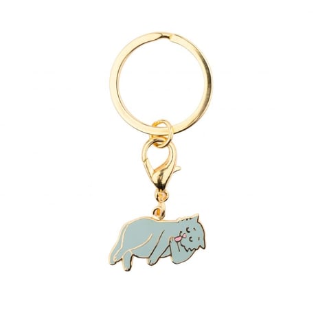 Coucou Suzette  / Grey Cat Key ring / Pet tag