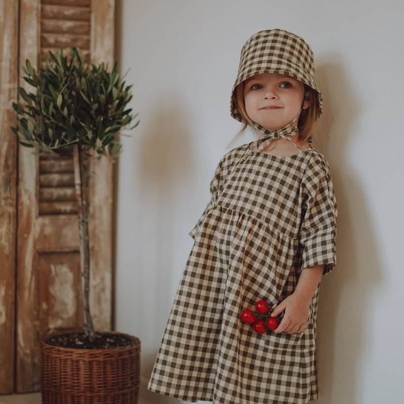 organic zoo / Olive Gingham Bella Dress | sopomoln