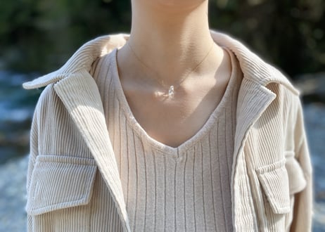 《Geo-Collection》 Clear Air Cristal (NECKLACE) K10 Herkimer Diamond