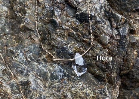 《Geo-Collection》 Clear Air Cristal (NECKLACE) K10 Herkimer Diamond