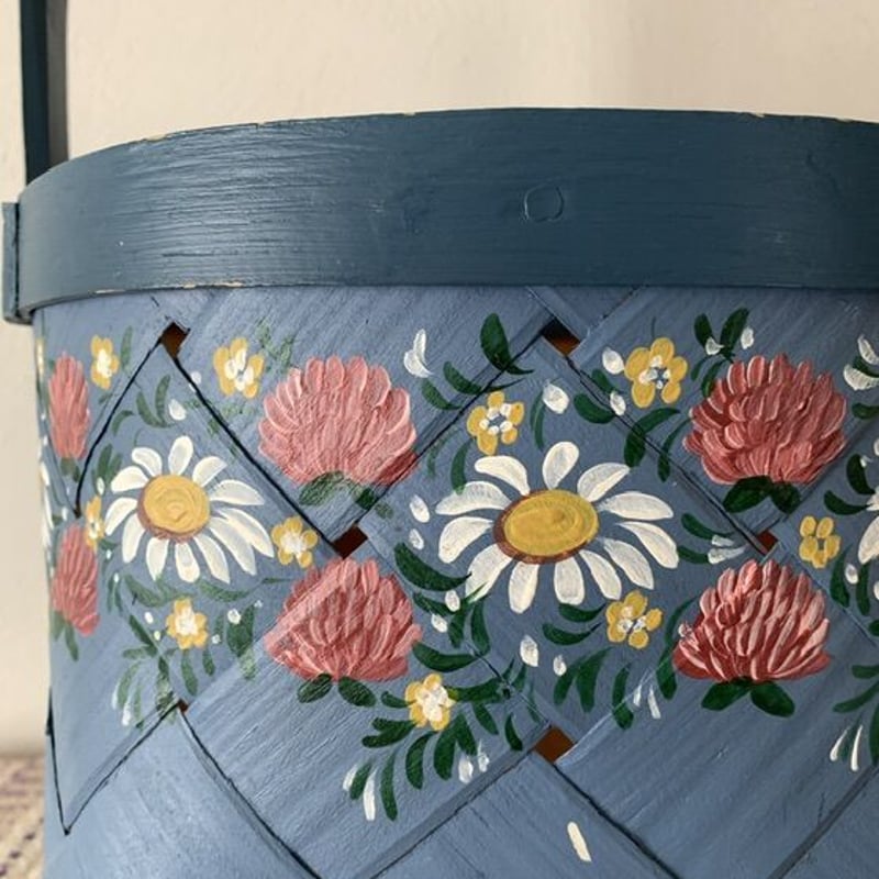 little north 56] スウェーデン 花のトールペイントのパイン材