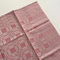 [Dala Treasures 114]  スウェーデン　ムンカベルテ織のピンクのテーブルクロス