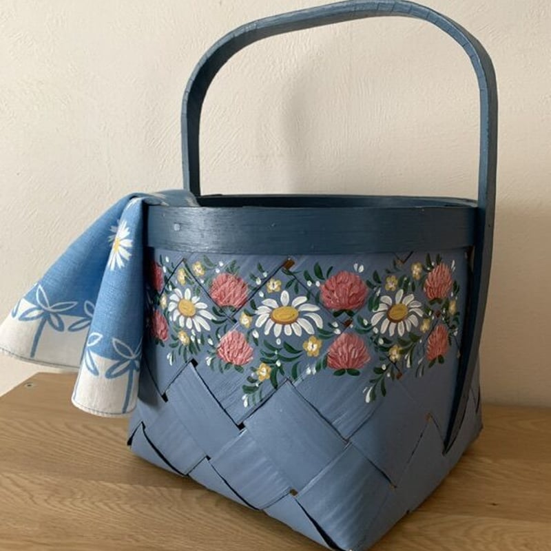 little north 56] スウェーデン 花のトールペイントのパイン材