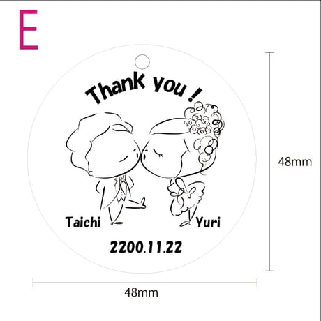 サンキュータグ　プチギフト 結婚式 ウェディング