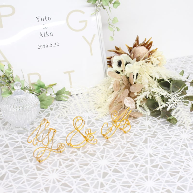 送料無料＊3文字セット イニシャルオブジェ | 結婚式前撮りアイテム