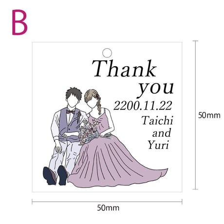 サンキュータグ　プチギフト 結婚式 ウェディング