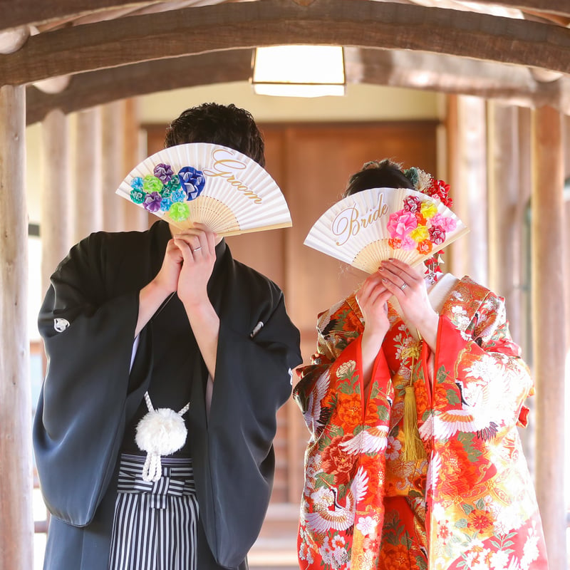 人気☆扇子プロップス 前撮りアイテム 夫妻 セット フォトウェディング 