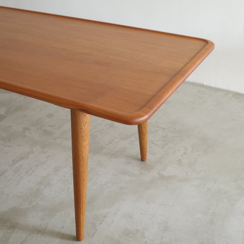 Hans J. Wegner / AT11 ソファテーブル（ teak / oak ） | 𝐟