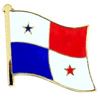ピンバッジ パナマ の 国旗 デラックス薄型キャッチ付き ピンズ  ピンバッチ flag panama republic-of-panama スター 青と赤の星