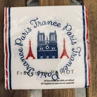 MONOPRIX 紙ナプキン(パリのノートルダム寺院とエッフェル塔)モノプリデパート