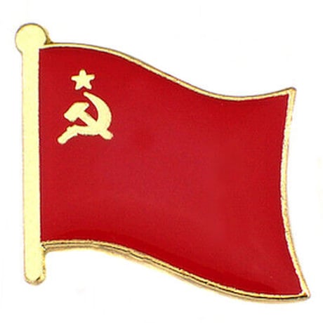 ピンバッジ ソ連 時代 ロシア の 国旗 デラックス薄型キャッチ付き ピンズ  ピンバッチ flag 共産党 スター 星 ソビエト連邦 USSR communist russia