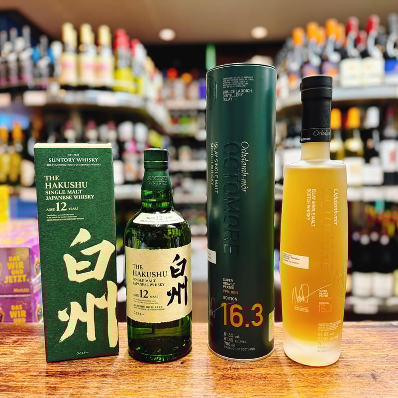 白州シングルモルトウイスキー & ダルモア12年セット サントリー シングルモルトウイスキー 白州 12年 ＆ オクトモア 16.3