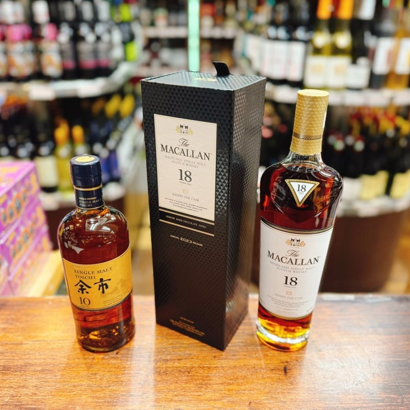 ニッカ シングルモルト余市10年 ＆ ザ・マッカラン シェリーオーク18年