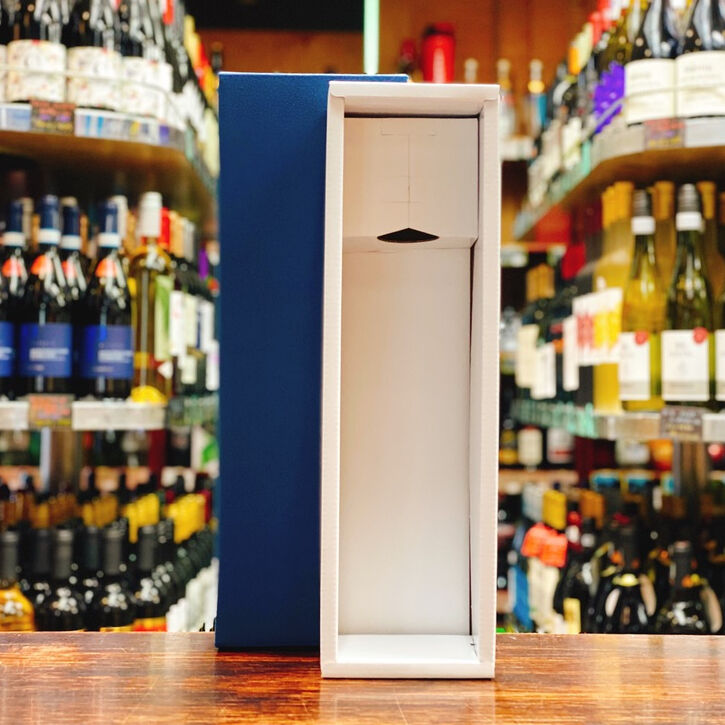 ワイン 日本酒など ギフト箱（720ml〜900ml用）ネイビー 1本用