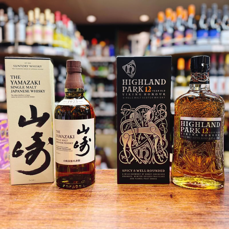 サントリー シングルモルトウイスキー 山崎 ＆ ハイランドパーク 12年