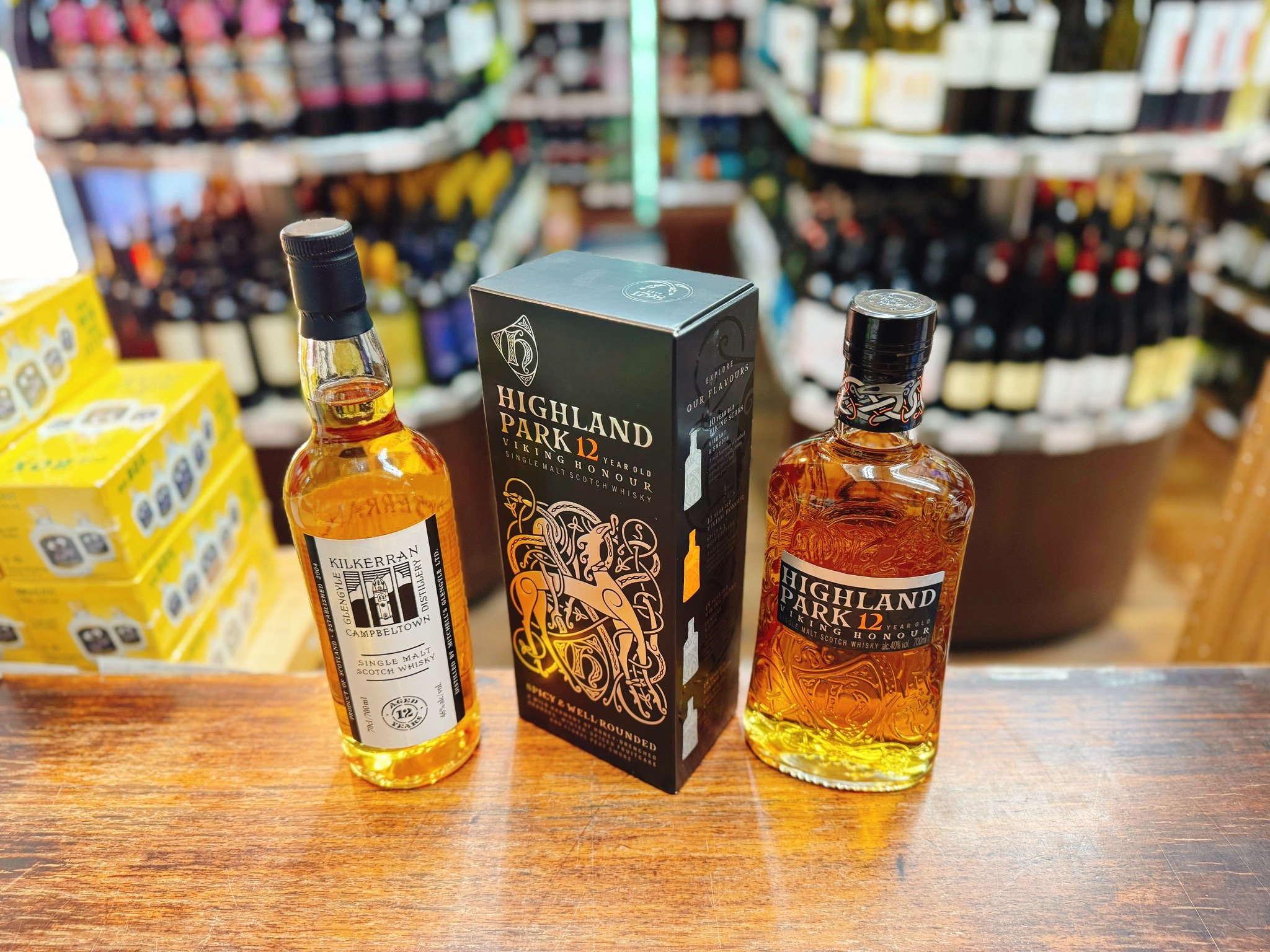 キルケラン12年 ＆ ハイランドパーク 12年 ヴァイキング・オナー（黒