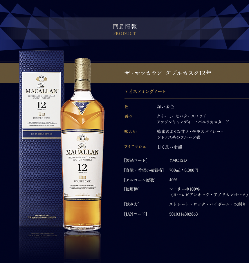 ザ・マッカラン ダブルカスク 12年 40度 700ml | 大塚酒店 ザ・マッカラン ダブルカスク 12年 40度 700ml | 大塚酒店