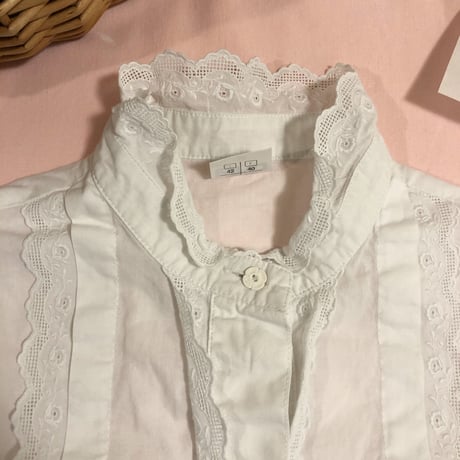 flower cotton lace blouse
