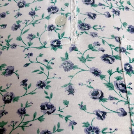 Vintage floral pattern polo shirt