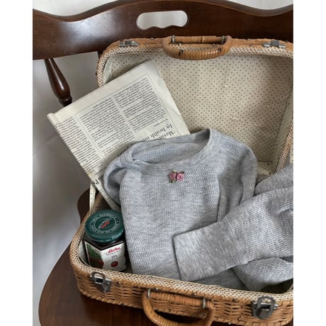 Vintage rose gray thermal tops(remake)