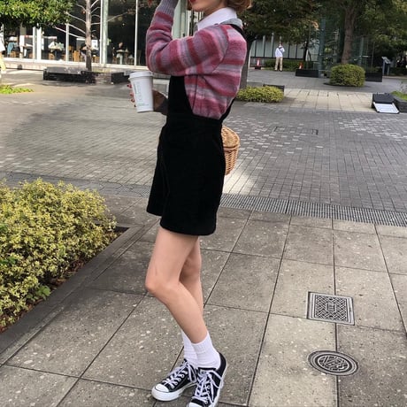 Berry color stripe knit