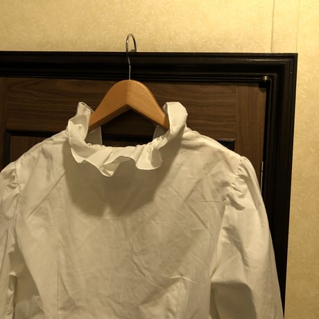 White frill blouse