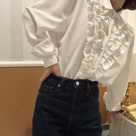Frill french blouse