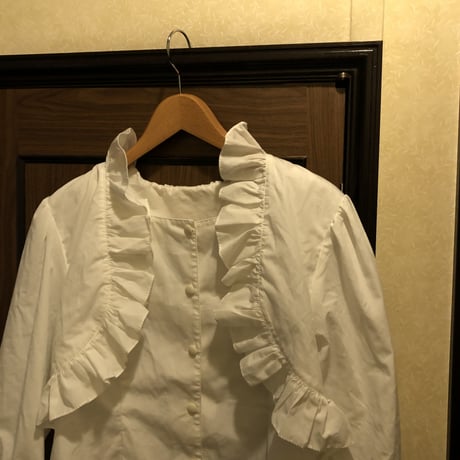 White frill blouse