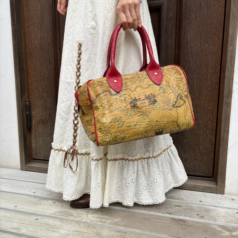 ITALY✨ヴィンテージお姫様Bag （Vintage Italy map design hand bag 