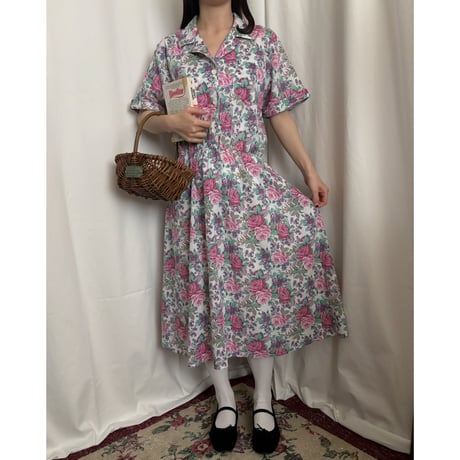Vintage floral pattern one-piece
