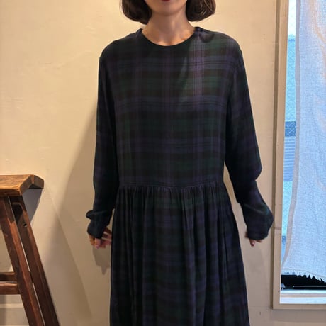 Vintage tartan check one-piece