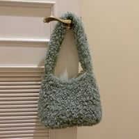 Fur hand bag <mint>