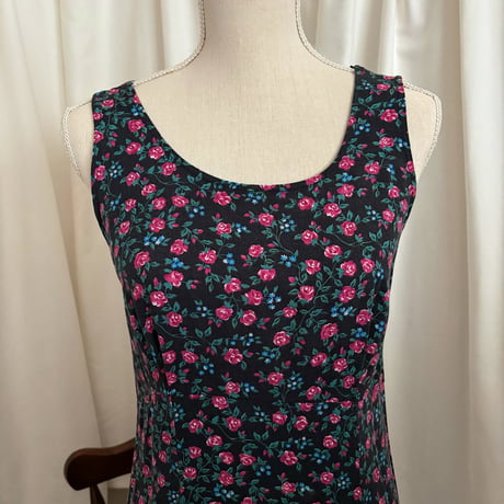 Vintage pink rose garden one-piece